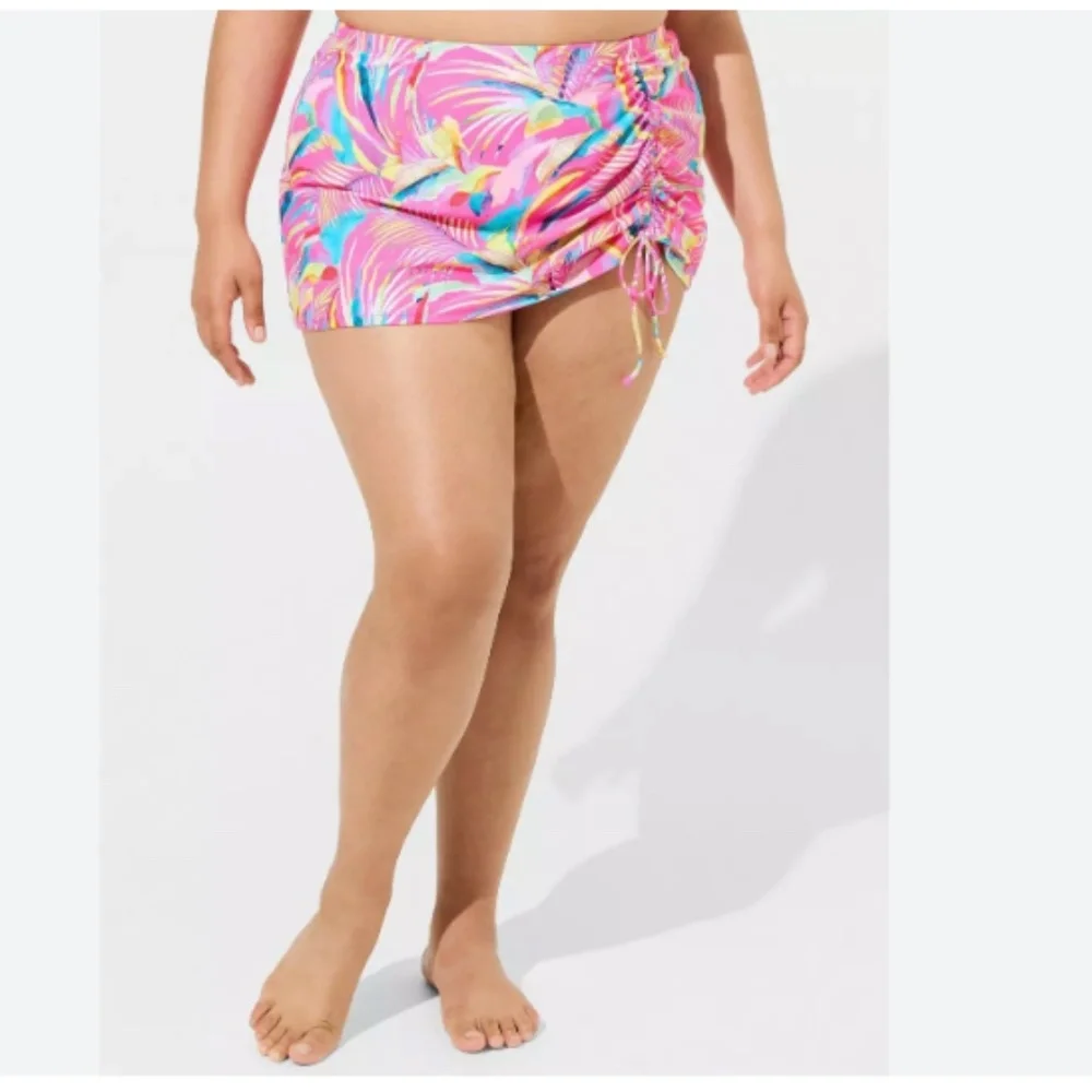 torrid Pink Multi Swirl Swim Skirt